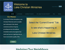 Tablet Screenshot of lakechristianministries.org